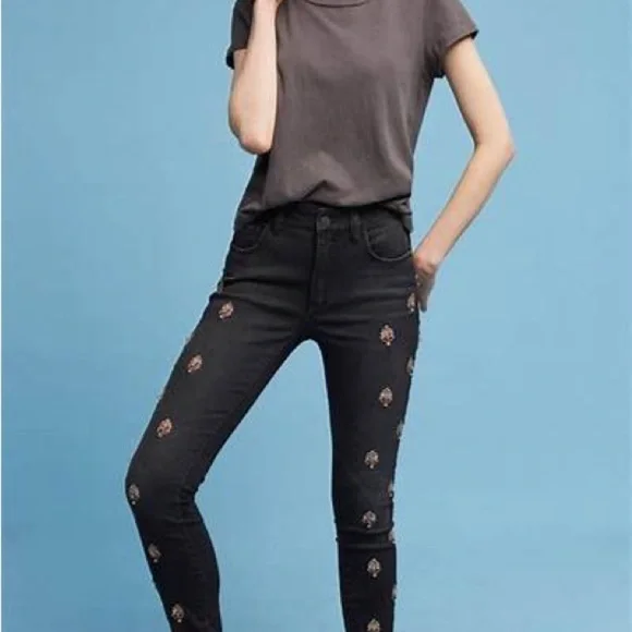 Pilcro Script High-Rise Embellished - Picture 4 of 10